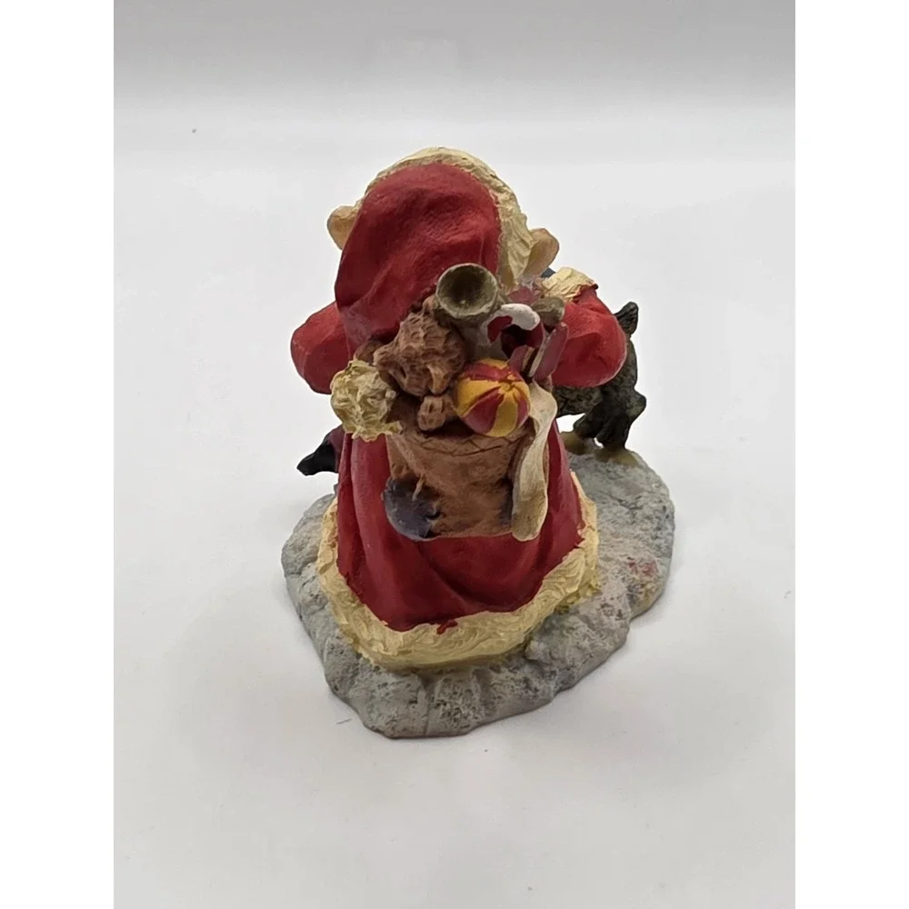 Elf Santa Reindeer Playing With Mini Elf Figurine